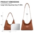 thumbnail image 3 of Montana West Hobo Bags for Women Ultra Soft Vegan Leather Ladies Crossbody Purse With Zipper, Dark Brown, 3 of 7