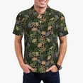 thumbnail image 3 of Rocae Camouflage Skulls for Men's Short Sleeve Polo Shirt, Quick Drying Performance Moisture Wicking Sports Men's Golf Shirt Medium, 3 of 9