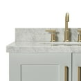 thumbnail image 4 of Ariel Taylor 31 In. Oval Sink Vanity With Carrara White Marble Countertop In Grey, 4 of 10