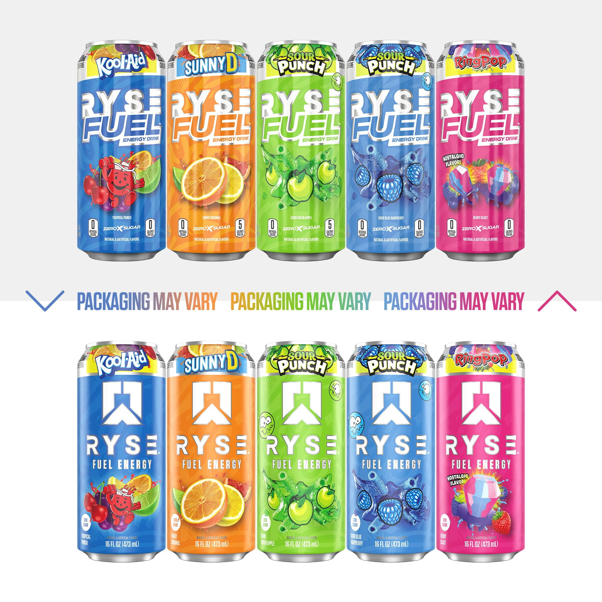 RYSE Fuel Energy Drink - Cherry Limeade - Sugar Free - 16 fl oz (12-Pack)