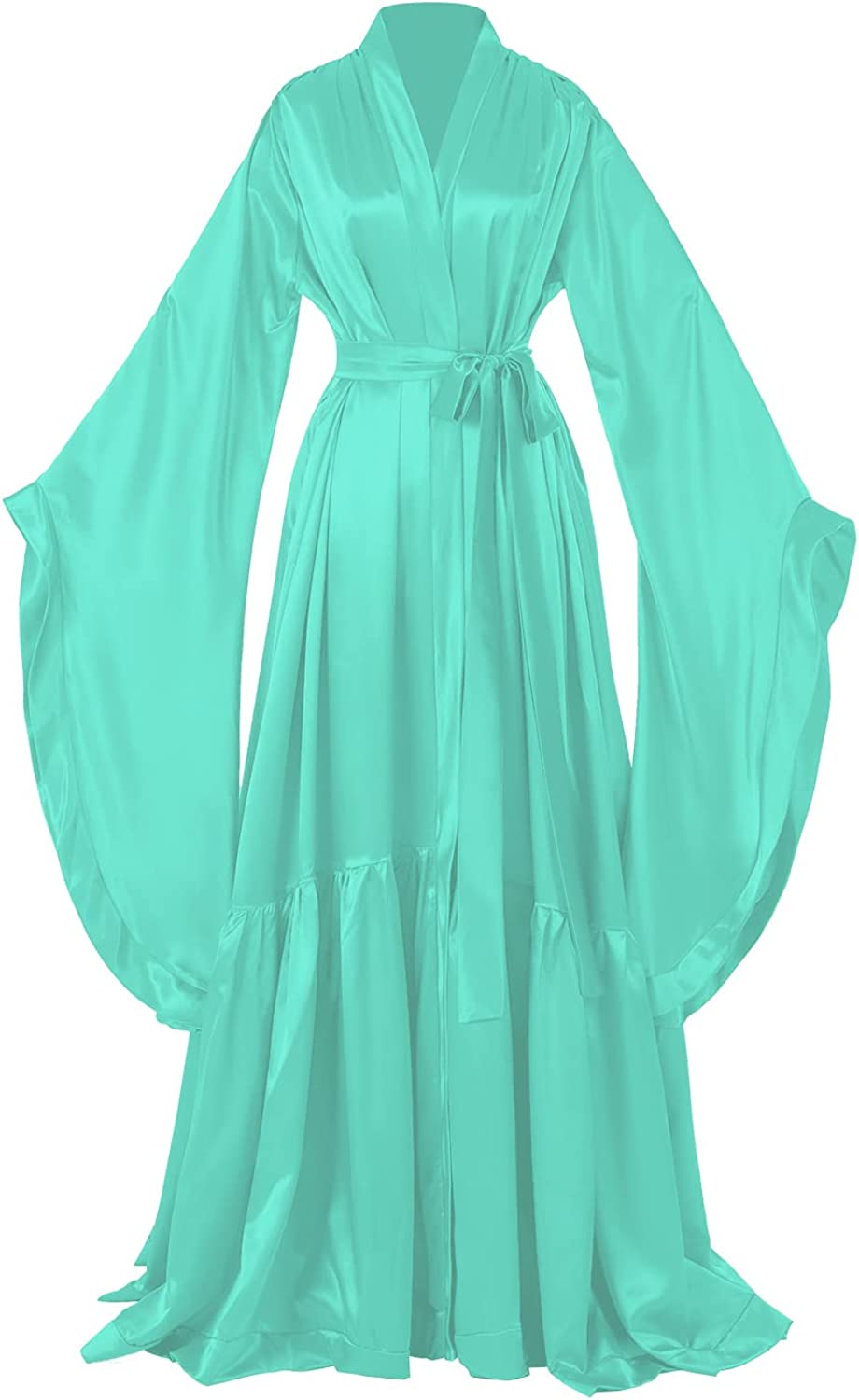 Women's Bridal Robes Old Hollywood Maternity Photoshoot Silk Bathrobe