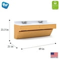 thumbnail image 3 of Tot Mate Children's Double Vanity, Wall-Mounted, Preschool Furniture, Maple, 49"W x 21"D x 21 1/2"H, 3 of 6