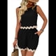thumbnail image 2 of Conjuntos de Vacaciones de 2 Piezas para Mujer, Conjuntos Casuales, Camisetas Sin Mangas y Pantalones Cortos, Conjunto A Juego, Negro, L, 2 of 6