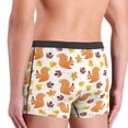 thumbnail image 4 of Men's Boxer Briefs, Cartoon Cute Squirrel Maple Leaf Soft Comfy Mens Underwear Boxer Briefs Breathable With Widen Waist, 4 of 7