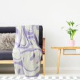 thumbnail image 5 of Preppy Throw Blanket Pink Smile Face Blanket Cute Flannel Soft Blanket Plush Fuzzy Pink Blanket Preppy Bedding Stuff for Dormitory Living Room 50" x 60"(Purple Distort Smile Face), 5 of 6