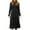 Black, variant on Black Cocktail Dresses Womens Autumn And Winter Solid Color Long Sleeve Round-neck Smocked Boho Dress A-Line Ruffle Frill Tiered Swing Midi Dress Patchwork Sling Dress Short Dress Short Dress