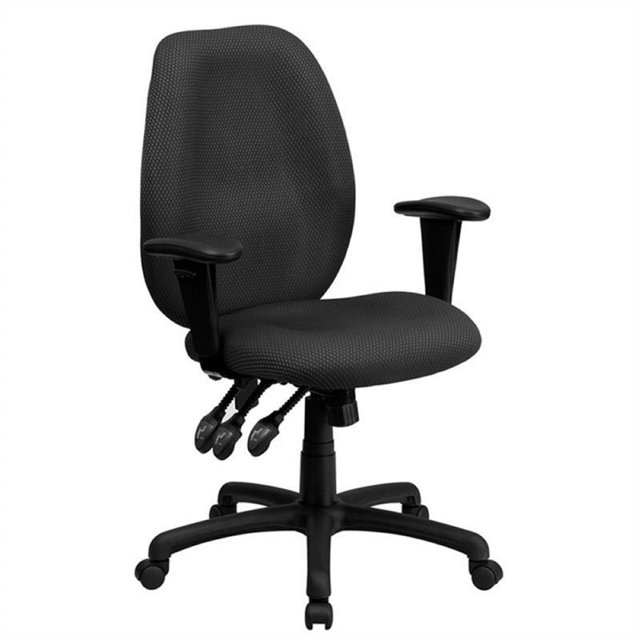 Scranton & Co High Back Multi-Functional Task Office Chair in Gray