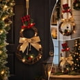 thumbnail image 3 of Ywbawe 16in Snowman Shaped Lighted Christmas Wreath Rattan Hanging Ornament Front Door Xmas Party Decor, 3 of 9