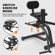 Leikefitness Hip Abductor and Thigh Exercise Machine, Compact Glute Trainer with Resistance Band, Adjustable 360-Degree Leg Pads for Home Gym Workouts