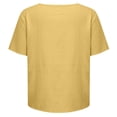 thumbnail image 4 of Womens Embroidered Top，Cute Spring Tops For Women Linen Blouses For Women Lightweight Linen Blouses For Women Flowy Tops For Women Peasant Blouse Boho Peasant Gauze Blouses, 4 of 9