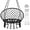 Black (Pillows Are Not Included)), variant on Hammock Chair, Macrame Hanging Swing Chairs with Cushion and Hardware Kit,Adult Boho Swings for Outside,Patio,Balcony,Bedroom (Light Grey)
