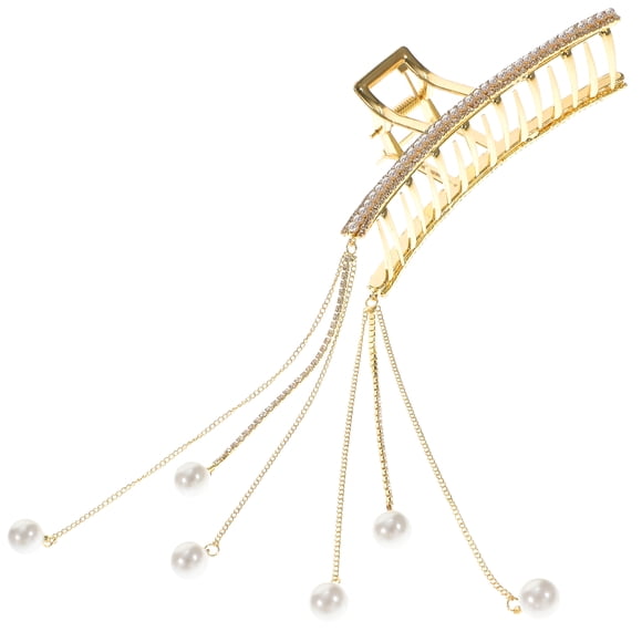 KAKOWELY Pinza para el pelo con borla de perla para mujer, pasador para el pelo, accesorio para el pelo para niña