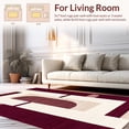 thumbnail image 2 of ODIKA 4'x6' Machine Washable Non-Slip Area Rug, Abstract Dhikr High Traffic Rug, Maroon, 146600, 2 of 7