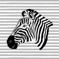 thumbnail image 2 of Pavlova, Martina 15x15 White Modern Wood Framed Museum Art Print Titled - Striped Zebra, 2 of 4