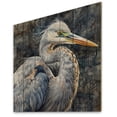 thumbnail image 2 of Designart "Waterbird Heron I" Animals Print on Natural Pine Wood, 2 of 5