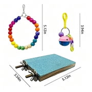 8 Packs Bird Swing Chewing Toys- Parrot Hammock Bell Toys Suitable for Small Parakeets, Cockatiels, Conures, Finches,Budgie,Macaws, Parrots