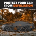 thumbnail image 3 of Mockins 175"x 70"x 60" Heavy Duty Extra Thick Black 250G PVC All Weather Car Cover, 3 of 10