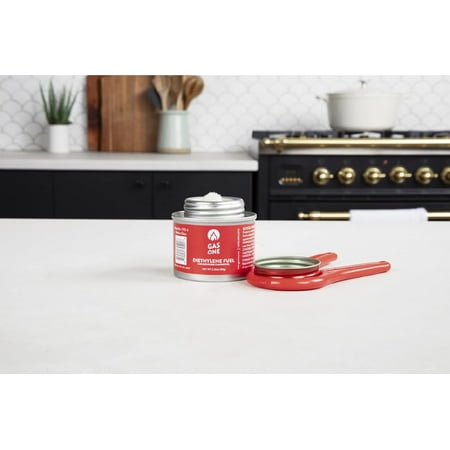 GasOne 2  Hour Chafing Fuel - Food Warmer for Chafing Dish Buffet Set - Liquid Safe Fuel with Wick & Lid Opener for Chafing Dish (Pack of 12)