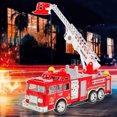 thumbnail image 6 of Kidplokio 2pc 360 Degree Bump N Go Fire Truck Police Car Bundle Toy Set, 6 of 10