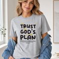 thumbnail image 3 of Jollimate Trust God's Plan Graphic Shirt, Romans 8:28 Christian Tee, Women's Faith Top, 3 of 6