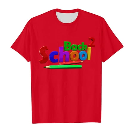 

School Season Girls T Shirt Summer Children s Short Sleeved Tops Soft And Comfortable Back To School Prints Fashion Casual Style Kids Girl T-Shirt 6-7 Years