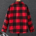 thumbnail image 5 of TOWED22 Boys Flannel Shirt Toddler Buffalo Plaid Shirt Long Sleeve Button Down Shirts Kids Casual Tops,Red,13-14 Y, 5 of 5