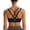 Black, variant on Women's Medium Support Sports Bra Adjustable Crisscross Back Square Neck Workout Yoga Bra with Built-in Molded Cups