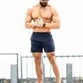 thumbnail image 3 of Gym Slim Fit Sports Shorts Elástico Cómodo Corriendo De Moda, 3 of 8