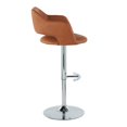 thumbnail image 5 of Margarite Adjustable Barstool Set of 2 Swivel, Chrome Bar Stools, Bar Chairs, Swivel Bar Stools Set of 2 with Back, Bar Height Stools Set of 2 (Brown), 5 of 6