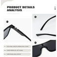 thumbnail image 4 of Oversized Sunglasses, Rimless Mirrored Sun Glasses with Reflective One-Piece Lens, 4 of 6