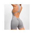 thumbnail image 2 of Women's Yoga Zipped Tank Top Jumpsuit Gym Sleeveless one Piece Fashion Jumpsuit, Sport Casual Wear, 2 of 5