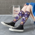 thumbnail image 5 of Xecao Bowling Game print thigh-high socks, crafted for both men and women with a stretchy, high-opaque design perfect for daily wear, 5 of 6