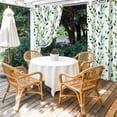 thumbnail image 4 of Outdoor Curtains for Patio Waterproof, Green Leaves Outdoor Privacy Panels Grommet, Botanical Spring Country Watercolor Blackout Outside Curtains for Porch/Cabana/Pergola/Gazebo 54"x95", 2 Panels, 4 of 8