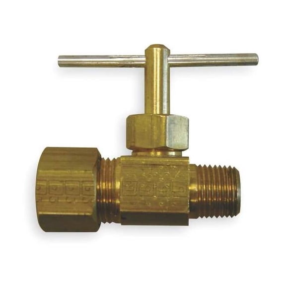 Eaton Weatherhead Needle Valve,Straight,Brass,1/4 x 3/8 In A6760