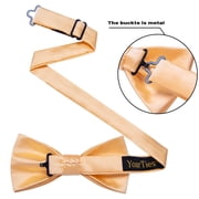 Bow Ties for Men Solid Pink Bow Tie Adjustable Pretied Tuxedo Bowtie for Wedding Party