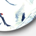thumbnail image 3 of Designart 'Asian Crane Bird Impression I' Traditional Circle Metal Wall Art 36x36 - Disc of 36, 3 of 5