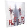 thumbnail image 2 of Cortina de ducha de Halloween Horror Cortinas de baño de fibra de poliéster con ganchos Accesorio de baño, 2 of 10