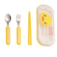 thumbnail image 1 of Juego de utensilios para el almuerzo: incluye tenedor, cuchara, palillos y estuche de transporte reutilizables, duraderos y aptos para lavavajillas, 1 of 5