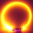 thumbnail image 3 of LEEYNEER LED Dog Collar Light - USB Rechargeable Light Up Puppy Collar  TPU Cuttable Glowing Dog Necklace for Small Medium Large Dogs (Yellow  70cm), 3 of 7