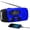 Blue, variant on Emergency Solar Hand Crank Radio, 2000mAh Power Bank with Flashlight, Portable Waterproof Camping Survival Gear