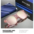 thumbnail image 5 of Square Polarized Mirrored Sunglasses for Women Colorful 80's Anti-Glare TR90 Frame UV Protection Sun Glasses, 5 of 7