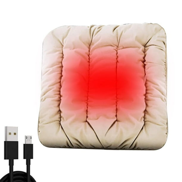 Almohadilla De Calefacción Eléctrica Temperatura Ajustable Almohadillas Antideslizantes Elásticas Almohada Protector De Masaje De Doble Propósito Funda De Asiento De Coche Para El Hogar Vogacara VI012210-01