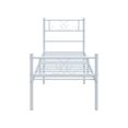 thumbnail image 6 of Yoneston Twin Size Metal Platform Bed Frame with Headboard, 12.7” Single Bed Frame for Kids, Teens, Adult Bedroom Furniture, White, 6 of 8