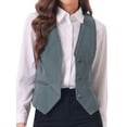 thumbnail image 1 of CHALECO DE VELVET INSPIRE CHIC PARA MUJER, SIN MANGAS, ESTILO RETRO, BLAZER STEAMPUNK, VESTIDO ELEGANTE, TAMAÑO M, GRIS, 1 of 6