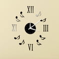 thumbnail image 3 of Etiqueta engomada del espejo de la nota de la música reloj DIY calcomanías con espejo de acrílico reloj de pared decoración de la habitación del hogar papel tapiz Advancent JJ11072-02, 3 of 4