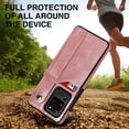 thumbnail image 5 of Design for Samsung Galaxy S20 Ultra 5G Phone Case with Screen Protector Adjustable Wrist Strap Kickstand Credit Card Slot Slim Shockproof Hybrid Rugged Protective Cover for Women 6.9" Rose gold, 5 of 14
