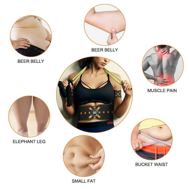 Omorc Muscle Trainer EMS Abdominal Muscle Toning Belt Rechargeable AB Trainer Stimulator Toner Belt 10 Modes 39 Levels Walmart