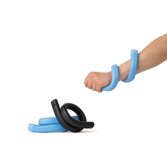 New LaceUp Wearable Wrist Weights | 2 Pack Light Blue - 1 Pound Each | Adjustable Wrist Weights Set for Walking, Yoga, Dance, Barre, Pilates, Cardio, or Aerobics
