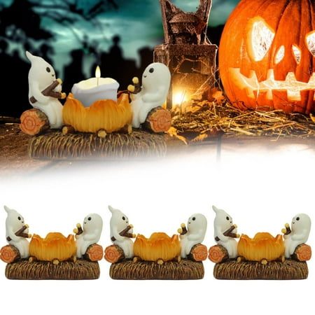 

2024 Flickering Nightlight 2 Roasting At Candle Holder Night Lights Funny Halloween Decor