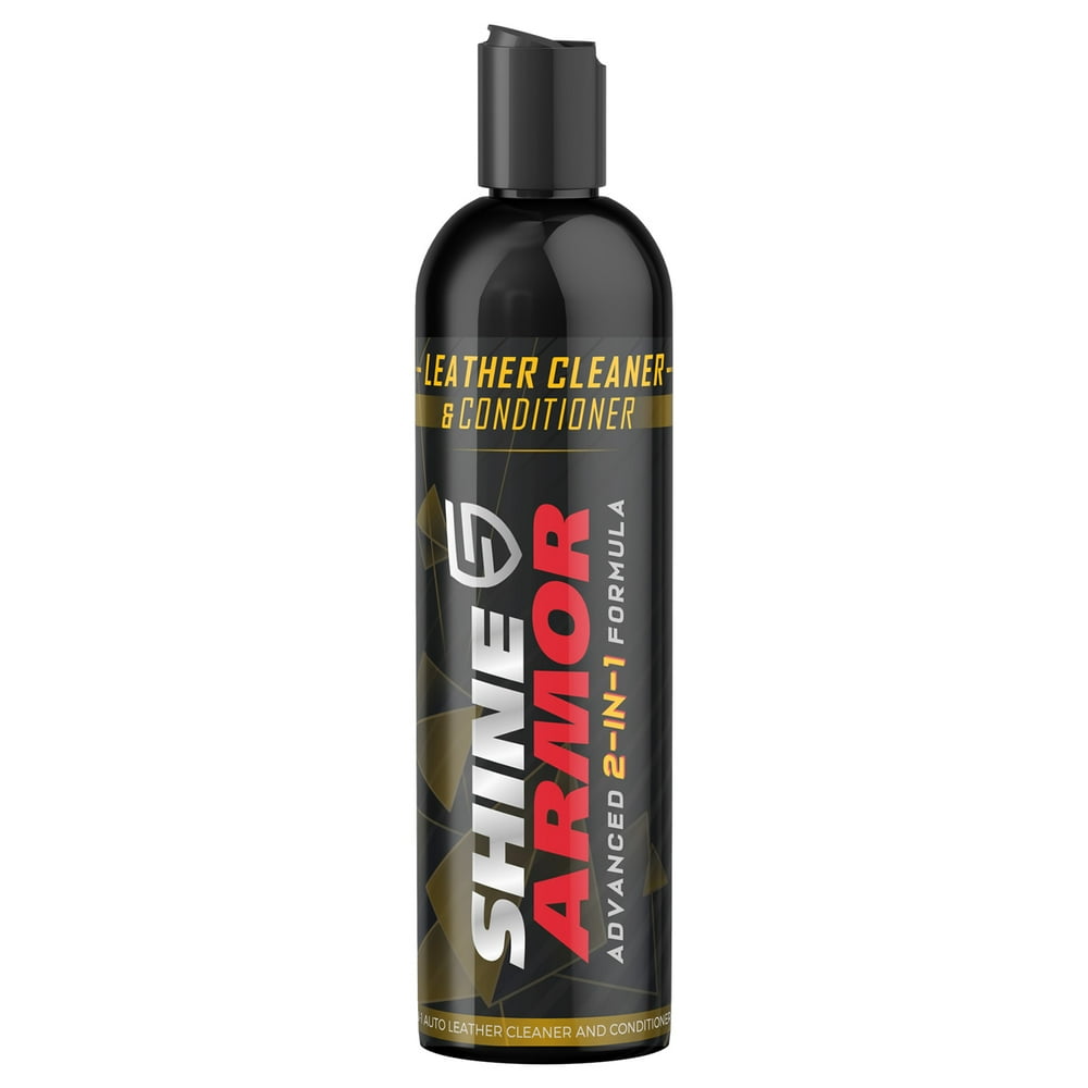 Shine Armor Leather Cleaner & Conditioner, Car Interior UV Protection 10.4 oz.